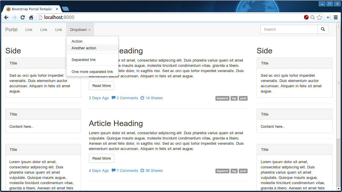 Bootstrap Theme Factory - Portal